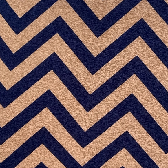 Espresso Abstract Print Chevron Navy Blue & Dusty Pink w Solid Navy Bac… - Picture 5 of 11